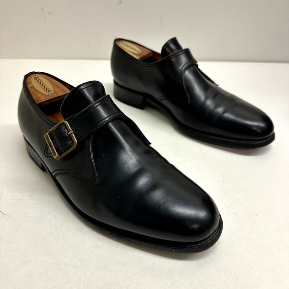 VERY GOOD J. M. Weston Simple Buckle Derby Single Monk Black Calf UK 6 / US 7 - Picture 5 of 13